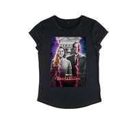 Marvel Women's Wandavision-Teaser Poster Rolled Sleeve T-Shirt, Black, S