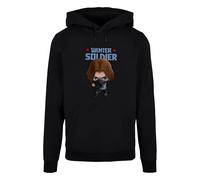 Marvel Women's Winter Soldier Bucky Toon Hoodie in Black | Size: Small Marvel Black S