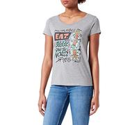 Marvel Women's Womarcots033 T-Shirt, Melange Grey, S