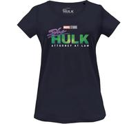 Marvel Women's Woshehuts002 T-Shirt, Navy Blue, M