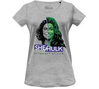 Marvel Women's Woshehuts004 T-Shirt, Melange Grey, L