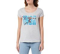 Marvel Women's Wotlatmts006 T-Shirt, Grismelange, L