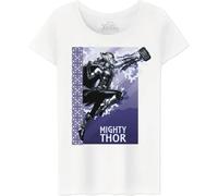 Marvel Women's Wotlatmts009 T-Shirt, White, L