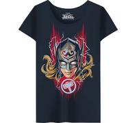 Marvel Women's Wotlatmts010 T-Shirt, Navy Blue, S