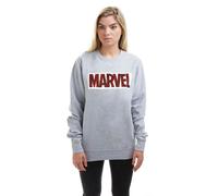 Marvel Women's Zebra Logo Cotton Sweatshirt in Grey | Size: Large Marvel Grey L