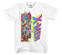 Marvel Graphic Tees Mens Shirts - X-Men T Shirt - 90's Team Wolverine Gambit Rogue Cyclopes Shirts for Men, White, XXL