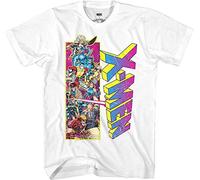 Marvel X-Men 90's Team Wolverine Gambit Rogue Cyclopes Tee Men's Graphic T-Shirt - White - Large