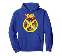 Marvel X-Men ’97 Animated Series X Logo with Team Pullover Hoodie, Adult Unisex, Royal Blue, Small