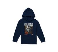 Marvel X-Men Colossus Info Youth Kids Pull-Over Hoodie, Navy | Size: 7-8 Years Marvel Navy 7-8 Years