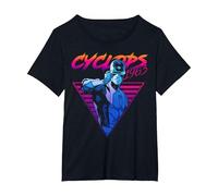 Marvel X-Men Cyclops Retro Neon Triangle T-Shirt, Women's Plus, Black, 3X
