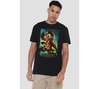 Marvel X-Men Heavy Metal Wolverine Versus Sabretooth T-Shirt, Black | Size: 4XL Marvel Black 4XL