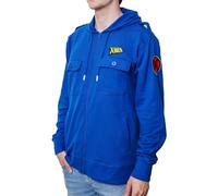 Marvel X-Men Jim Lee Wolverine Patch Jacket Hoodie, Navy, Large