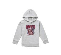 Marvel X-Men Magneto Youth Kids Pull-Over Hoodie, Athletic Heather in Grey | Size: 9-11 Years Marvel Grey 9-11 Years