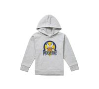 Marvel X-Men Retro Wolverine Youth Kids Pull-Over Hoodie, Athletic Heather in Grey | Size: 12-13 Years Marvel Grey 12-13 Years
