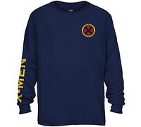 Marvel X-Men Xavier Institute Flight School Blackbird Long Sleeve T-Shirt (Large) Navy