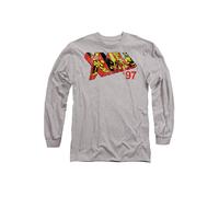 Marvel XMen 97 Comic Logo Long Sleeve T-Shirt, Athletic Heather in Light Grey | Size: Large Marvel Light Grey L