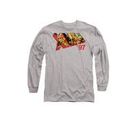 Marvel XMen 97 Comic Logo Long Sleeve T-Shirt, Athletic Heather in Light Grey | Size: Medium Marvel Light Grey M