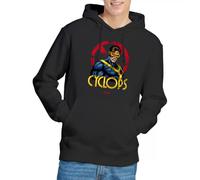 Marvel Xmen Cyclops Logo Unisex Hoodie, Black, Medium
