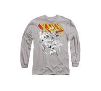 Marvel XMen Retro Team Long Sleeve T-Shirt, Athletic Heather in Light Grey | Size: 2XL Marvel Light Grey 2XL