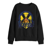 Marvel Xmen Retro Wolverine Kids Sweatshirt, Black, 9-11