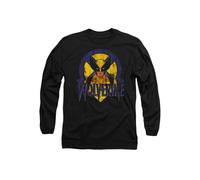 Marvel Xmen Retro Wolverine Long Sleeve T-Shirt, Black Black