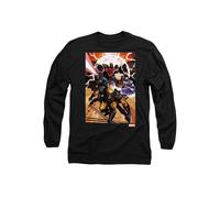 Marvel XMen Team Attack Long Sleeve T-Shirt, Black | Size: Medium Marvel Black M
