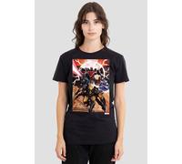 Marvel Xmen Team Attack T-Shirt, Black Black S