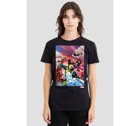 Marvel Xmen Team Defend T-Shirt, Black Black L