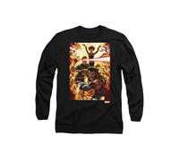 Marvel Xmen Wolverine Cyclops Jean Grey Long Sleeve T-Shirt, Black Black L