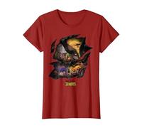 Marvel Zombies Group Shot Zombies Ripping Through T-Shirt, Women, Cranberry Red, Medium