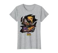 Marvel Zombies Group Shot Zombies Ripping Through T-Shirt, Women, Heather Grey, Small