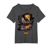 Marvel Zombies Group Shot Zombies Ripping Through T-Shirt, Women's Plus, Dark Heather Grey, 3X