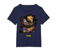 Marvel Zombies Group Shot Zombies Ripping Through T-Shirt, Women's Plus, Navy Blue, 4X