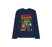 Marvel Zombies Last One Standing Long Sleeve T-Shirt, Navy | Size: Large Marvel Navy L