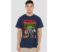 Marvel Zombies Last One Standing T-Shirt, Navy | Size: Large Marvel Navy L