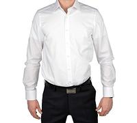 Marvelis extra long sleeve body fit white poplin shirt, AL 69 - White - 38