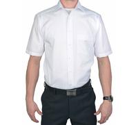 Marvelis Men's Business Plain Classic Short SleeveFormal Shirt White white White white Size:42 (EU)