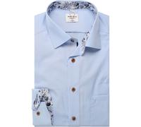 Marvelis Mens Modern Fit Formal Dress Shirt Blue