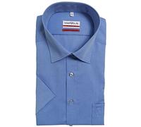 Marvelis Men's Plain Classic Formal Shirt Blue Blue 42 (EU)
