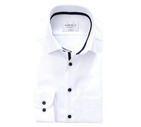 Marvelis Modern Fit Shirt Long Sleeve New Kent Collar Fine Twill White, White 00, 44