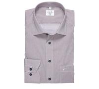 Marvelis New Kent 723014 Men's Long-Sleeved Business Shirt, Rotation Print, Modern Fit, Red 35, 15.5