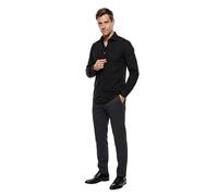 Marvelis New Kent Long Sleeve Collar Shirt, White - Black - 44