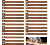 Marvelisk 26 Pcs Wooden Vinyl Record Dividers A-Z - Alphabetical LP Record Organizer Tabs, Durable Wood Album Dividers for Vinyl, CD, DVD, Books & Media Storage - Vertical/Horizontal Record Shelf Sepa
