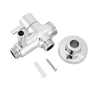 Marvellous Bathroom Angle Valve,3-Way Shower Diverter Valve G1/2'' Wall Mounted Shower Arm Diverter Valve Round Copper Separator Head Diverter Component Replacement with Base Accessories