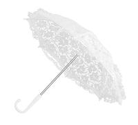 Marvellous Lace Umbrella,Wedding Parasol Umbrella,Craft Flowers Lace Embroidery,Handheld Folding Handmade Bridal for Stage Performance Wedding Party Decor Photography Prop 16.5x19.3inch