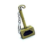 Marvelous Mjolnir Thor Power Hammer Bottle Opener Keyring - Solid Metal Legendary Mallet Keychain - Portable Heroic Tool for Men & Women (Gold)