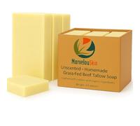 Marvelouskin - Grass-fed Beef Sebum Soap: Organic soap without fragrance.100% handmade grass-fed beef sebum soap and no chemicals.