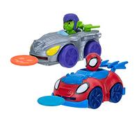 Marvel's Spidey and his Amazing Friends Disc Dasher Little Vehicle 2-Pack - 5” Disc Dashers, Spidey Vs Green Goblin - Toys Featuring Your Friendly Neighbourhood Spideys