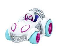 Marvel's Spidey and his Amazing Friends SNF0016 Webbed Wheelie Pull Back Vehicle Built Super Hero-Toys Featuring Your Friendly Neighbourhood Spideys, Pink and White