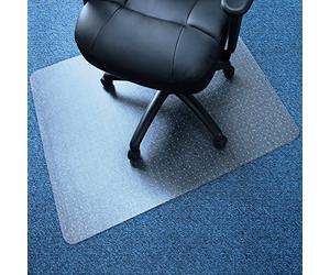 Marvelux Office Chair Mat for Low Pile Carpets 90 x 120cm, Clear Carpet Protector Mat for Chairs Under Desks, Rectangular PVC Carpeted Floor Mat for Computer Desk Chair